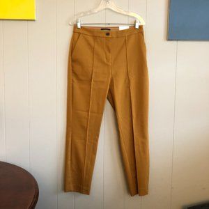 Express stretch high rise ankle pants, yellow/gold, size 8R